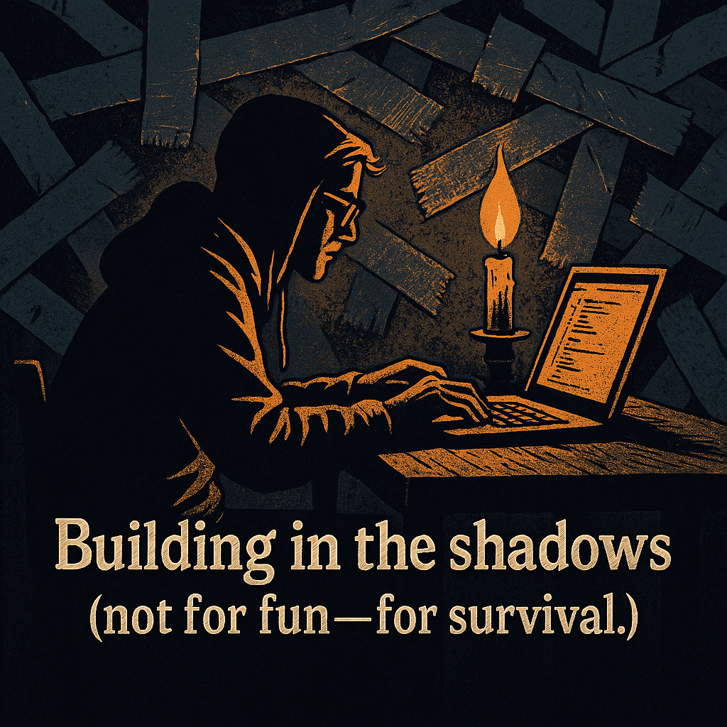 Building in the shadows (not for fun — for survival)